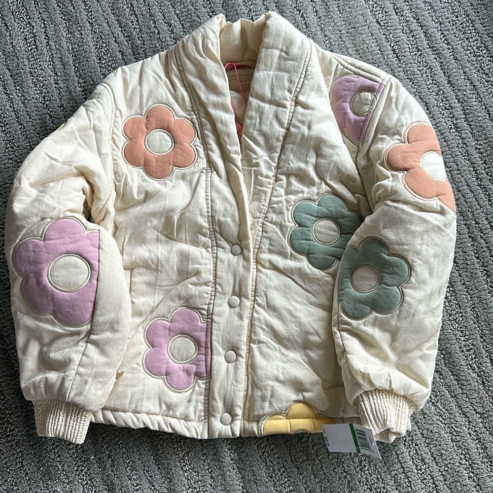 Girl size large flower jacket